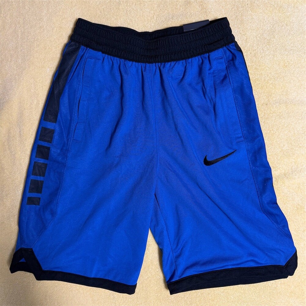 Nike Elite Basketball Shorts Boys Size L Blue Black Dri-FIT Pockets